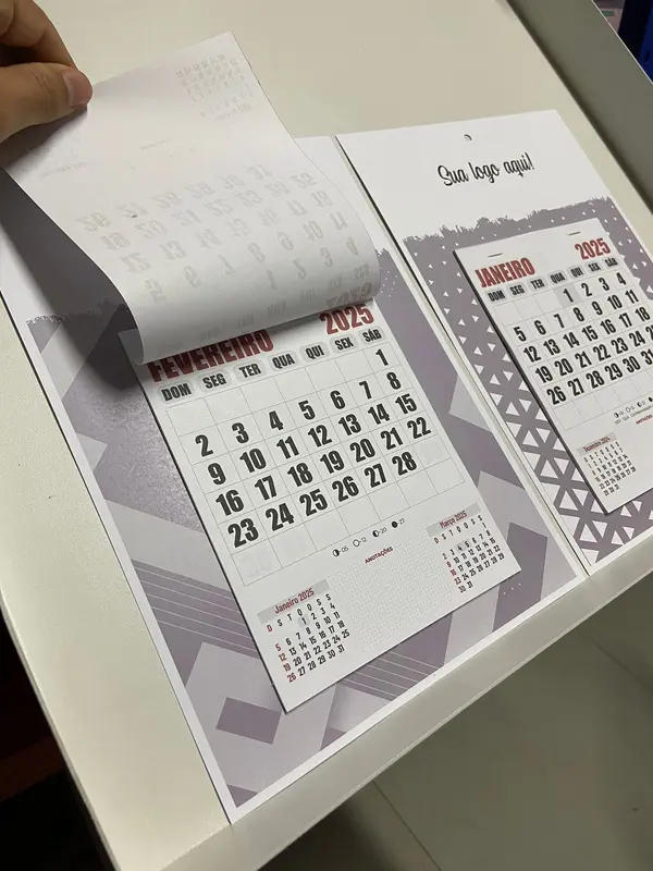 Calendário Mini Comercial 20x28cm